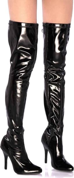 Soisbelle  Imitatie Lakleren Overknee Boot X301 Zwart Maat 36 — thumbnail 4