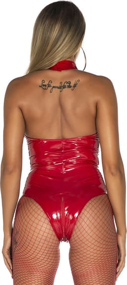 Leatherlook Teddy Rood - Spannend voor koppels - Sexy lingerie - Sex speeltjes - Sex toys - Erotiek - Bondage - Kunstleer - Sexspelletjes voor mannen en vrouwen – Seksspeeltjes - SM — thumbnail 2