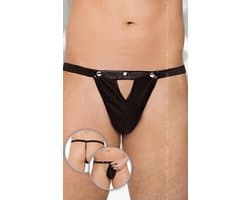 SoftLine herenstrings met drukknopen- zwart S t/m L