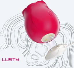 Lusty Roos Luchtdruk Vibrator - 10 Standen - Oplaadbaar - Clitoriszuiger - Bef - Sex Speeltje - Sex Toys - Erotiek voor vrouwen — thumbnail 6