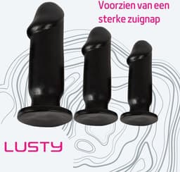 Lusty Buttplug Set - Training Trio - 3 Anaal Plugs - Voor anale seks - Butt Plug - Anaal Dildo - Met Zuignap - Diverse Maten - PVC — thumbnail 3