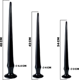 Lusty Super Lange Buttplug Set van 3 - Met Zuignap - Flexibel - Anaalplug voor gevorderden - Anal Toys - Sex Toys - Seksspeeltjes — thumbnail 9