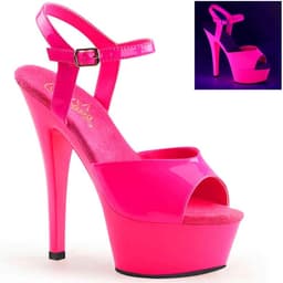Pleaser - KISS-209UV Sandaal met enkelband - US 8 - 38 Shoes - Roze — thumbnail 6