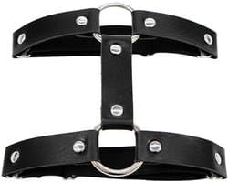 WiseGoods Been Harnas Vrouw - Jarretels Riem - Jarretel Panty - Gothic - Bondage - Elastisch Verstelbaar - PU Leer - Zwart