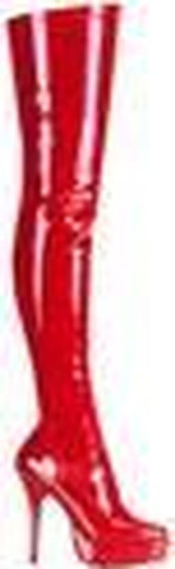 Pleaser - INDULGE-3000 Plateau overknee Laarzen - US 12 - 42 Shoes - Rood — thumbnail 2