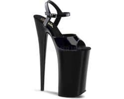 Pleaser - BEYOND009 Sandaal met enkelband, Paaldans schoenen - Paaldans schoenen - 36 Shoes - Zwart