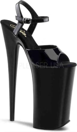 Pleaser - BEYOND009 Sandaal met enkelband, Paaldans schoenen - Paaldans schoenen - 36 Shoes - Zwart — thumbnail 1