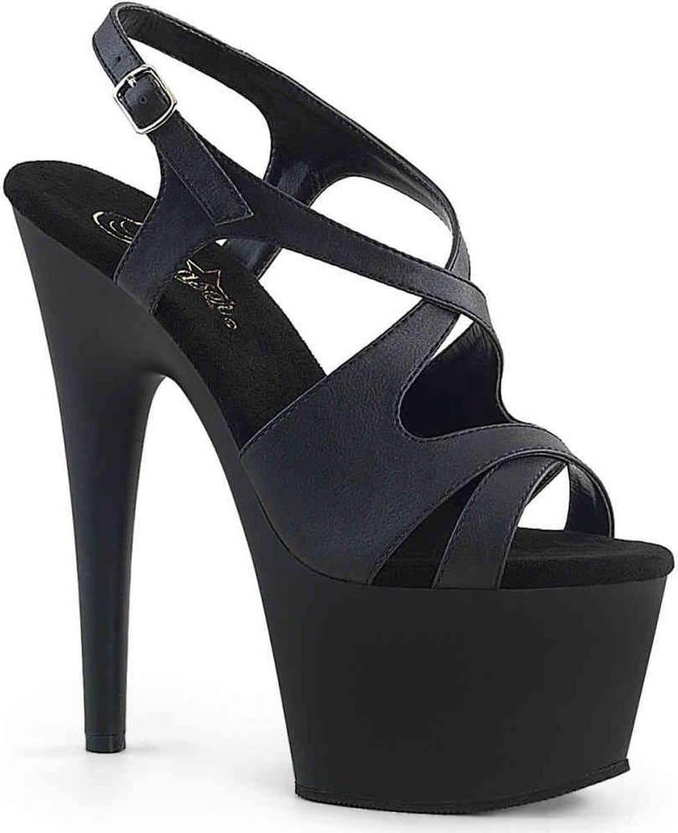 Pleaser - ADORE-730 Sandaal met enkelband, Paaldans schoenen - Paaldans schoenen - 36 Shoes - Zwart — afbeelding 1