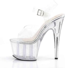 Pleaser - ADORE-708MMG Sandaal met enkelband, Paaldans schoenen - Paaldans schoenen - 40 Shoes - Transparant — thumbnail 3