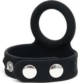 Rimba - Siliconen Penis Strap Met Cockring - Verstelbaar Met Drukknopen ML — thumbnail 1