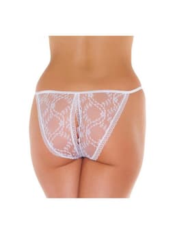 Amorable - Tanga Slip Kant Met Open Kruis - Wit — thumbnail 2