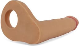Lovetoy - The Ultra Soft Dude - Dildo met Cockring - Dubbele Penetratie - 16 cm — thumbnail 3