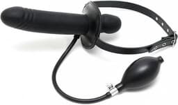 Rimba - Gag Met opblaasbare dildo - Zwart — thumbnail 1