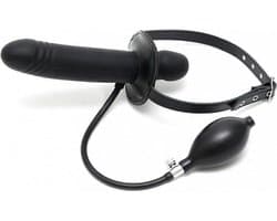 Rimba - Gag Met opblaasbare dildo - Zwart