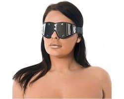 Rimba - Blinddoek Leer Met Metaal - Zwart/Zilver