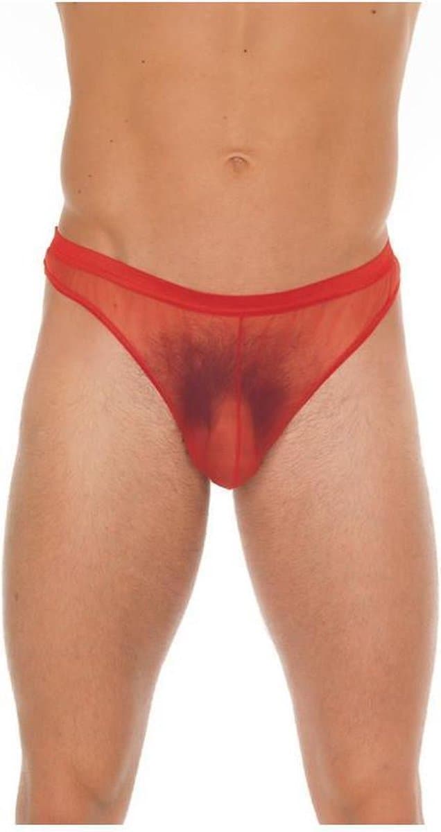 Amorable - Doorzichtige Rode String voor Mannen - Rode Heren Tanga - Polyamide - One Size — afbeelding 1