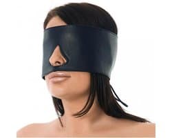 Rimba - Leren Blinddoek Met Uitsparing Voor Neus - Zwart