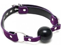 Rimba - Mondknevel - Ball Gag Met Siliconen bal - Paars