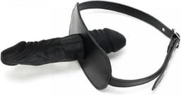 Rimba - Gag - Mondknevel Met latex dildo aan Binnenkant (4 x 6 cm) En buitenkant (4 x 13 cm) — thumbnail 2
