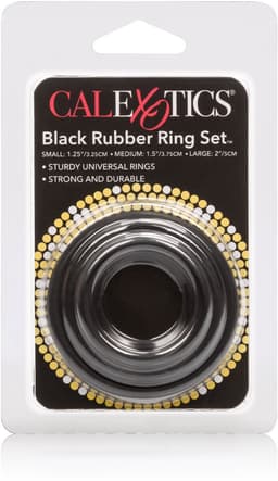 CalExotics - Rubber Ring - 3 Piece Set - Rings Zwart — thumbnail 2