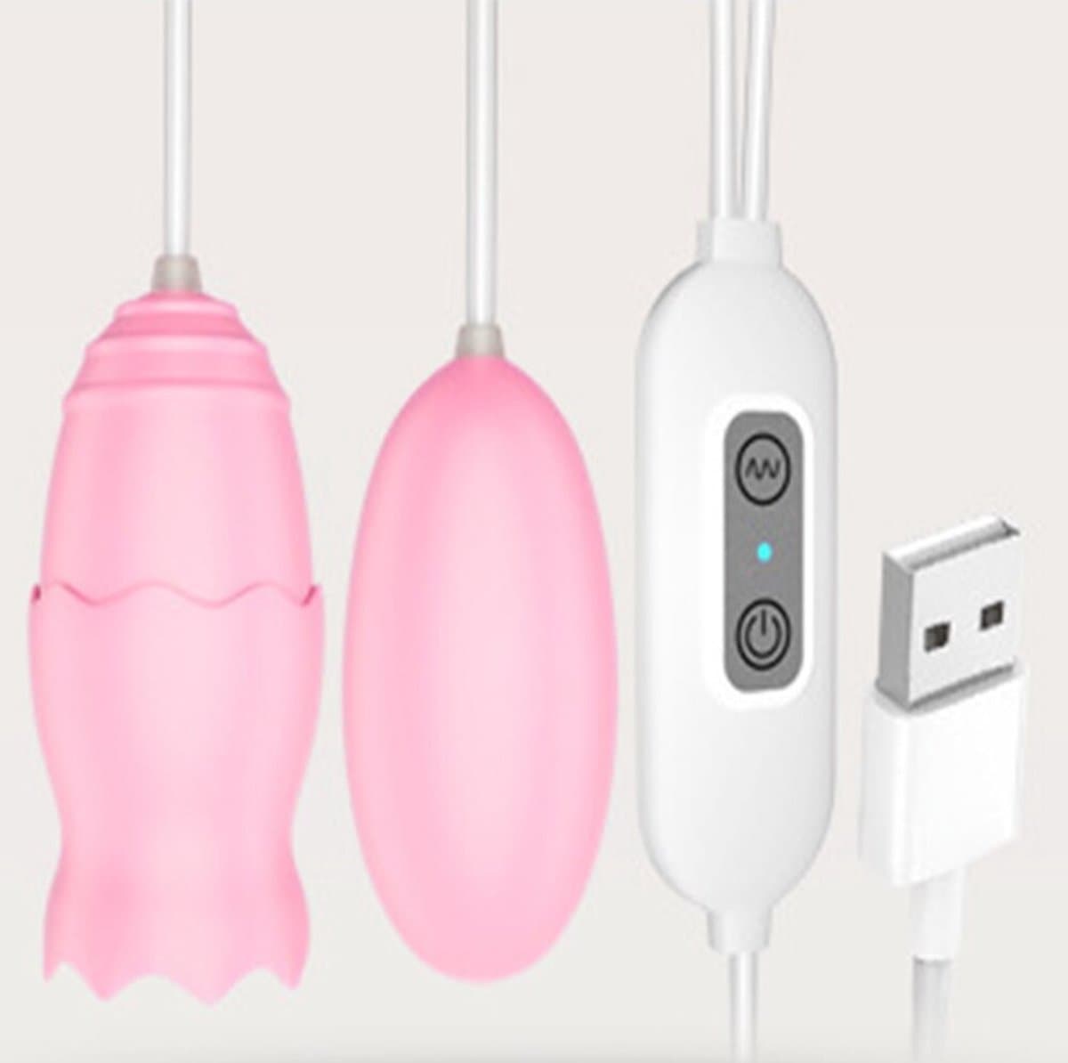 Sex speeltje - Tong Orale Vibrator - Likken - Tong - Usb Vibrerend Ei - G-Spot - Vagina Massage - Clitoris Stimulator - Sex Toys - Voor Vrouwen - Roze — afbeelding 1