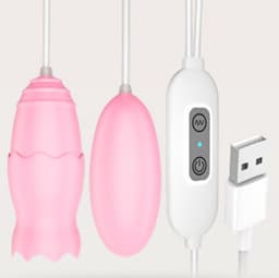 Sex speeltje - Tong Orale Vibrator - Likken - Tong - Usb Vibrerend Ei - G-Spot - Vagina Massage - Clitoris Stimulator - Sex Toys - Voor Vrouwen - Roze — thumbnail 1