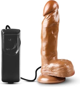 Realistische Geaderde Dildo Vibrator Bruin - Zuignap - Stimulerend voor vrouwen - Stimulerend voor clitoris - Spannend voor koppels - Sex speeltjes - Sex toys - Erotiek - Sexspelletjes voor mannen en vrouwen – Seksspeeltjes - Vibrerende dildo — thumbnail 1