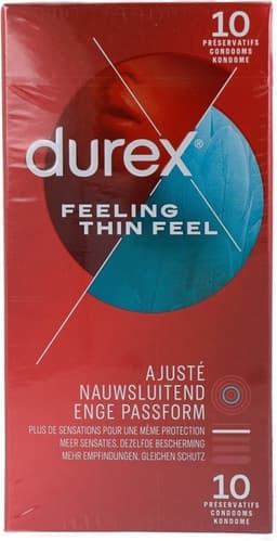 Durex - Condooms Feeling Thin Feel - Nauwsluitend & Extra dun - 10 stuks — thumbnail 9