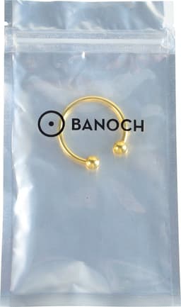 Banoch | Glansring Betty Ø 40 mm | goudkleurige metalen eikelring | cockring — thumbnail 5