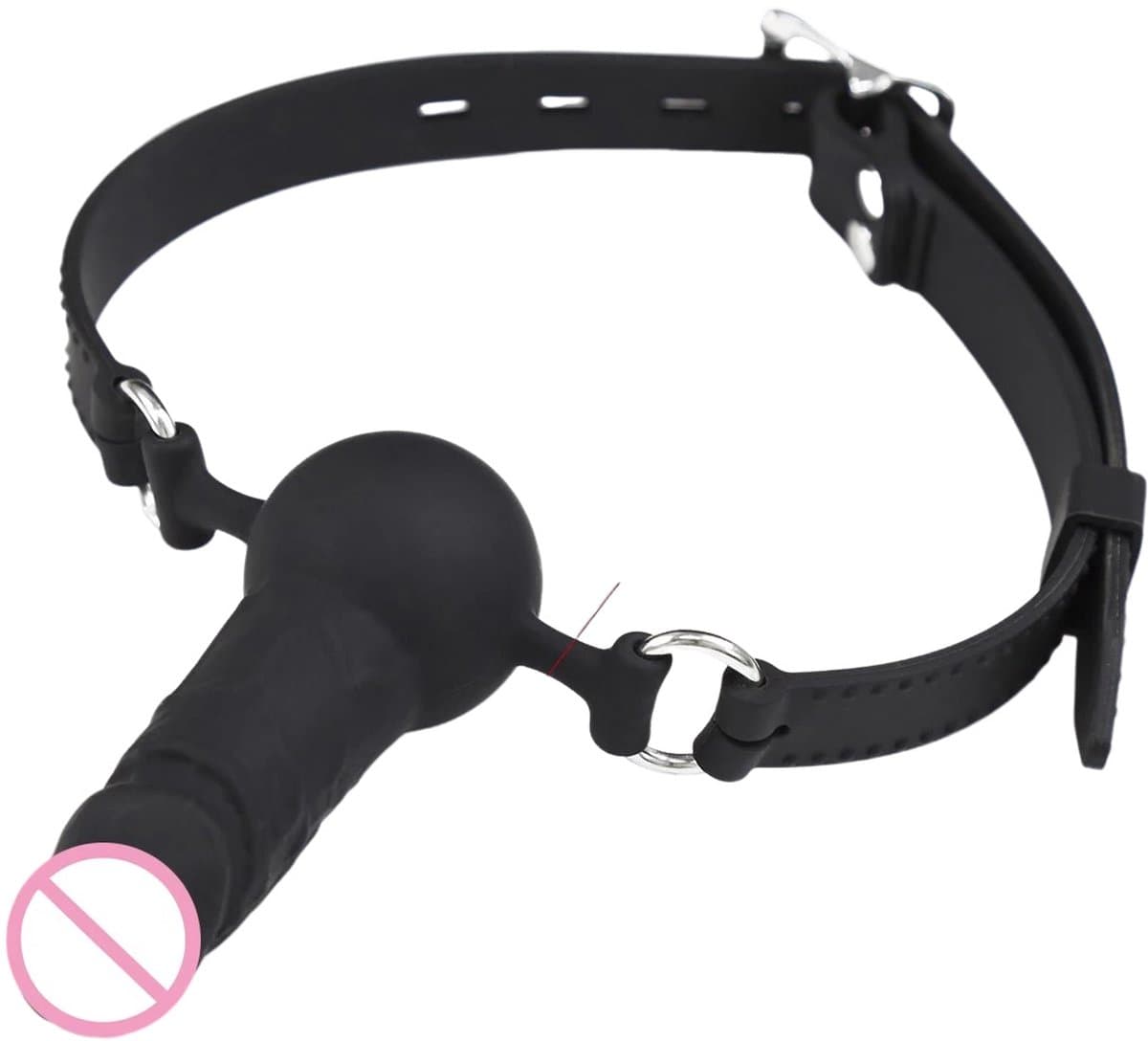 Ball dildo - gag ball - beperkingen - kleine dildo - submissive - bdsm — afbeelding 1