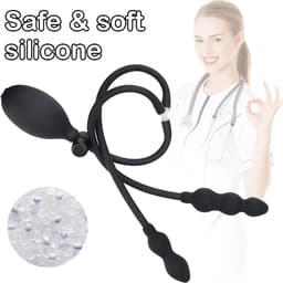 Dubbele opblaasbare grote buttplug - Stelletjes - Anaal en Vaginaal - Dildo - Anale stimulatie - Multifunctioneel - Dilator - Expander — thumbnail 4