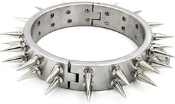 Heavy BDSM Spike halsband - RVS - Choker - Fetisj - SM - Slave - Vrouw — thumbnail 1