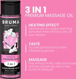BRUMA - PREMIUM MASSAGE HOT OIL CHEWING GUM 3 IN 1 - 100 ML | EROTIC MASSAGE — thumbnail 2