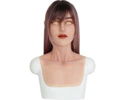 Siliconen Masker-Vrouwenmasker- Masker- Gezichtsmasker-Cosplay-Transgender-Travestie- Gezicht-Crossdresser