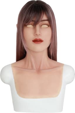 Siliconen Masker-Vrouwenmasker- Masker- Gezichtsmasker-Cosplay-Transgender-Travestie- Gezicht-Crossdresser — thumbnail 1