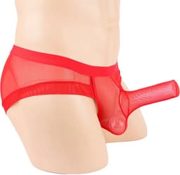 Erotische heren slip met gesloten sleeve - Transparant - Slurf - String - Boxer — thumbnail 1
