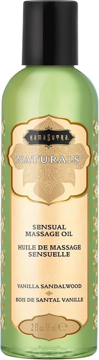 Kama Sutra - Naturals Massage Olie Vanille Sandelhout 59 ml — afbeelding 1