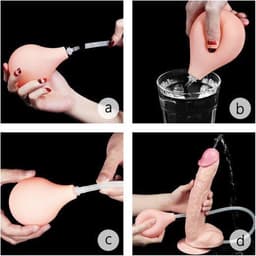 Lovetoy - Zachte Spuitende Dildo - Met Squirt Functie - 21 cm - Lichte Huidskleur — thumbnail 5