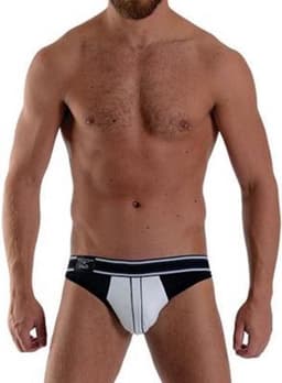 Mister B Manhattan Jockstrap Underwear with Push Up System White/Black — thumbnail 1