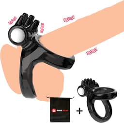 Quick Relief Double Pleasure™ Cockring - Penis ring - Sex Toys voor Mannen - Zwart — thumbnail 1