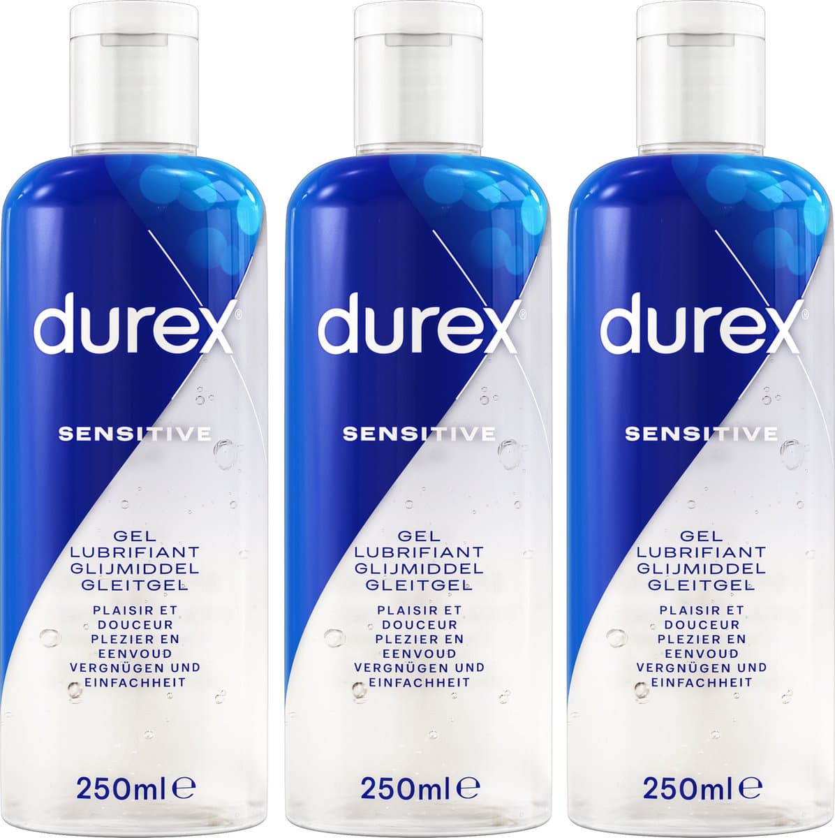 Durex Glijmiddel Sensitive - 250 ml x3 — afbeelding 1
