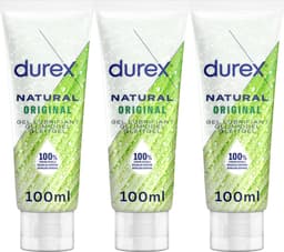 Durex Glijmiddel Natural - 100% natuurlijk - waterbasis - 3x 100 ml voordeelverpakking — thumbnail 1