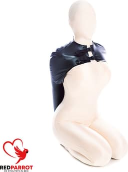 Masker En Armbinder - PU Leder - Zwart - Bondage - One size - Dwangbuis - BDSM — thumbnail 9