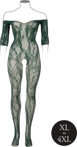 Kant Lange Mouwen Bodystocking - Koninginmaat — thumbnail 12