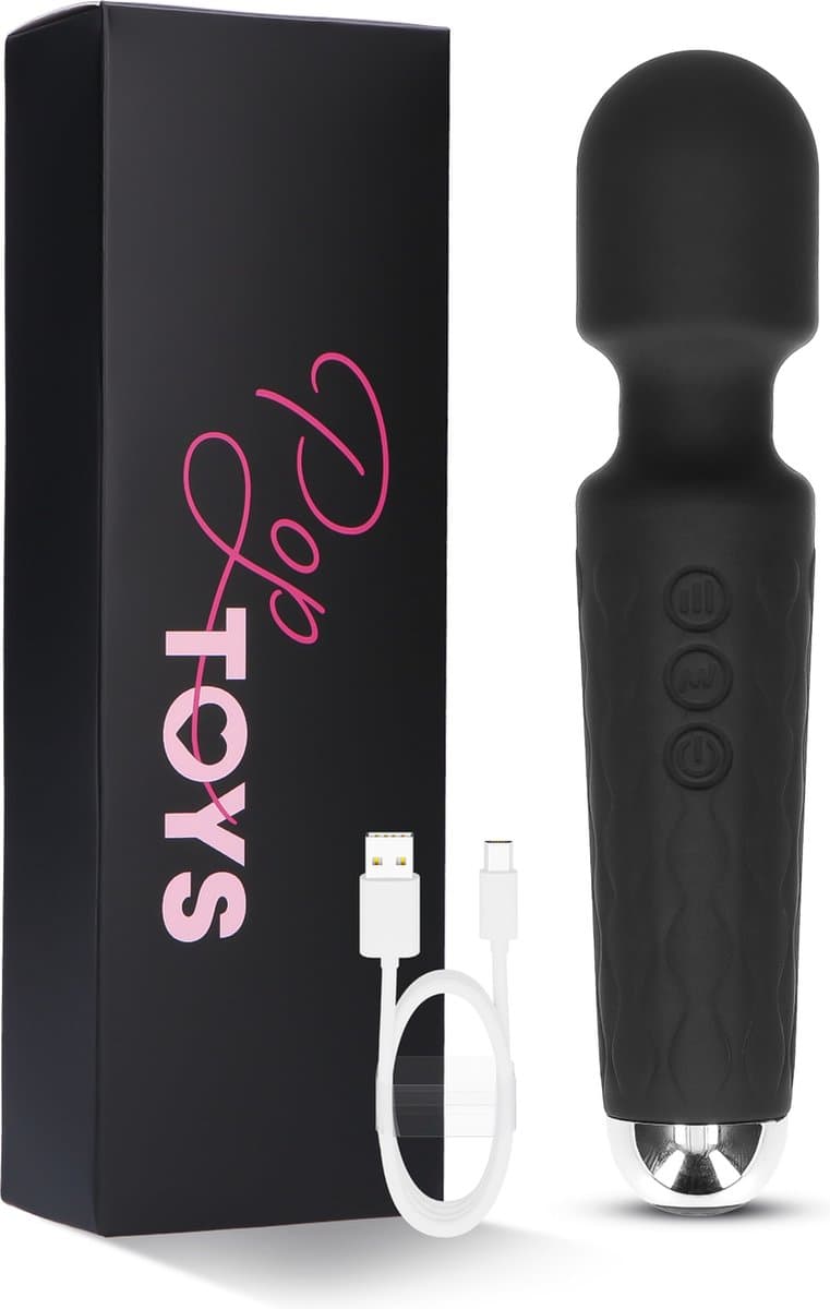 Poptoys Vibrator voor Vrouwen en Koppels - Wand Vibrator - Clitoris Stimulator - G Spot Sex Toys - Erotiek - 8 Snelheden & 20 Vibraties — afbeelding 1