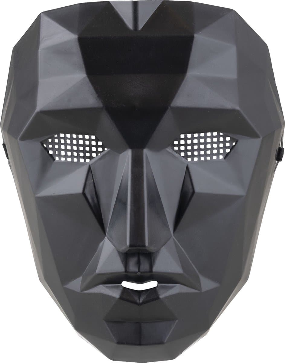 plastiek masker gezicht zwart Squid game — afbeelding 1