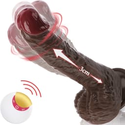 IntiMate® Alexander - Stotende en Roterende Dildo - Sexmachine met Afstandsbediening - XXL Vibrerende Monsterdildo - Handsfree Neukmachine Dildo met Zuignap - Levensecht Materiaal - 23cm Lange Realistische Structuur - Voor Anaal En Vaginaal Gebruik — thumbnail 1