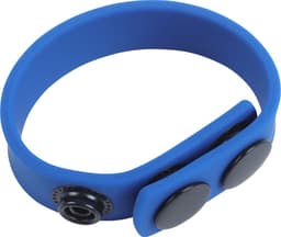 Banoch | Cockring verstelbaar met drukknopen | blauw siliconen | max Ø 5 cm | penisring — thumbnail 2