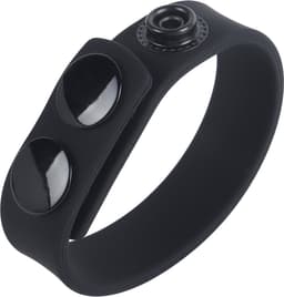 Banoch | Cockring verstelbaar met drukknopen | zwart siliconen | max Ø 5 cm | penisring — thumbnail 1
