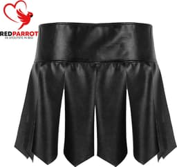 Lederen mini rok heren - Erotische lingerie mannen - Losse flappen - Maat L, XL en XXL — thumbnail 2